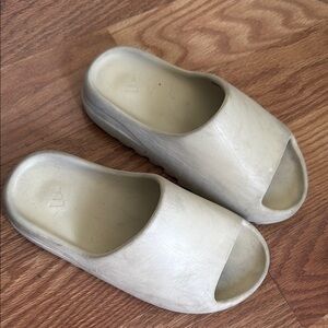 Cream Slide Sandals
